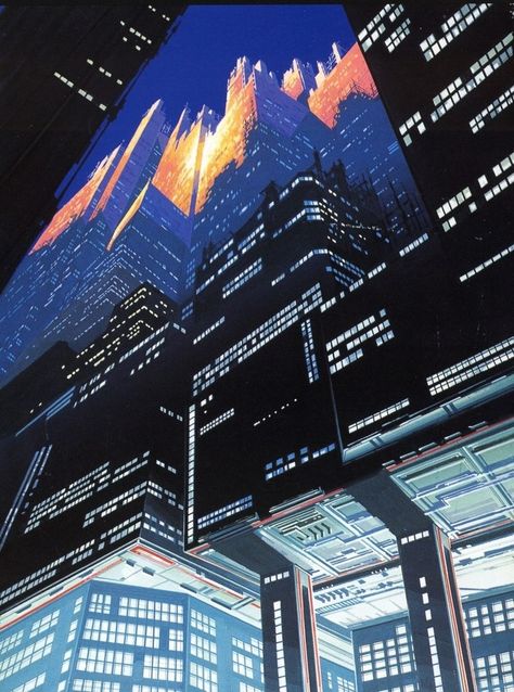 View from the Undercity | Art by Tomoaki Okada (this was from an out-of-print magazine) Uicideboy Wallpaper, Sf Wallpaper, The City At Night, Futurism Art, 2k Wallpaper, Futurisme Retro, Arte 8 Bits, City At Night, 8bit Art