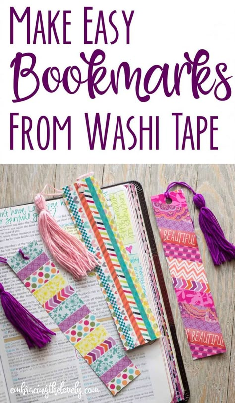 Homemade Bookmarks, Faith Planner, Washi Tape Projects, Bookmark Diy, Bible Doodles, Bible Journaling For Beginners, Journaling For Beginners, Penanda Buku, Tape Projects