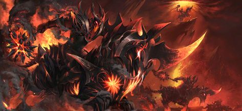 Steam Workshop :: Burning Nightmare - Chaos Knight Dota 2 Art, Chaos Knight, Shao Kahn, Defense Of The Ancients, Dota 2 Wallpaper, Dragon Armor, Dark Warrior, Military Pictures, 2 Wallpaper