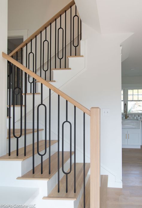 Transitional Split Level Remodel, Split Foyer Lighting, Boho Split Level House, Split Level Stairway Ideas, Split Level Extension Ideas, 3 Level Split House Remodel, Move Staircase Before And After, Tri Level House Interior Remodel Layout, Interior Stair Railing Ideas Split Level