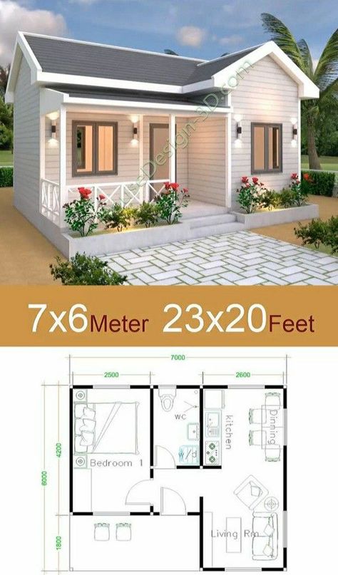 Tiny House Decorating Ideas, House Cozy, House Tree, Small House Floor Plans, Building Plans House, A Small House, Tiny House Floor Plans, House Construction Plan, Small House Design Plans