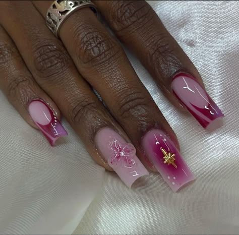 Dominican Nails, Concert Nails, Nails Pretty, Colored Acrylic, Dope Nail Designs, Long Square Acrylic Nails, Her Nails, Unique Acrylic Nails, Bling Acrylic Nails