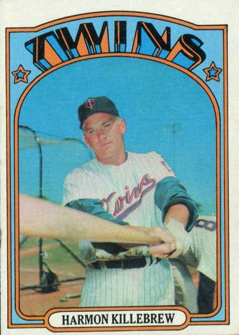 The Best Baseball Card from 1972 Was a Real Killer - Wax Pack Gods Mickey Darling, Hat Ads, Baseball Manga, Baseball Photoshoot, Trading Card Design, Football Character, Harmon Killebrew, Circus Design, Target Field