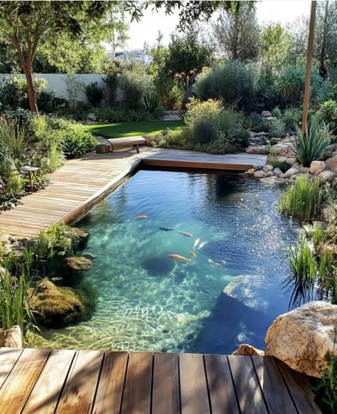 Natural Swimming Ponds, Garden Pond Design, Swimming Pond, Dream Life House, Natural Swimming Pools, Natural Swimming Pool, Pond Design, Dream Pools, Natural Pool