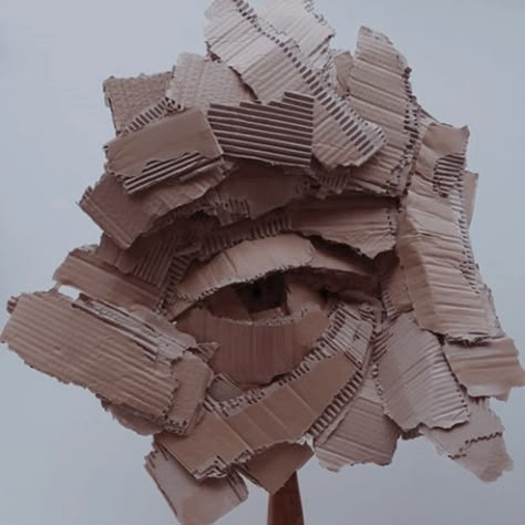 Cardboard Art Sculpture, Ib Art, Art Alevel, Gcse Art Sketchbook, A Level Art Sketchbook, Sculpture Art Clay, Cardboard Sculpture, Layered Art, Trash Art