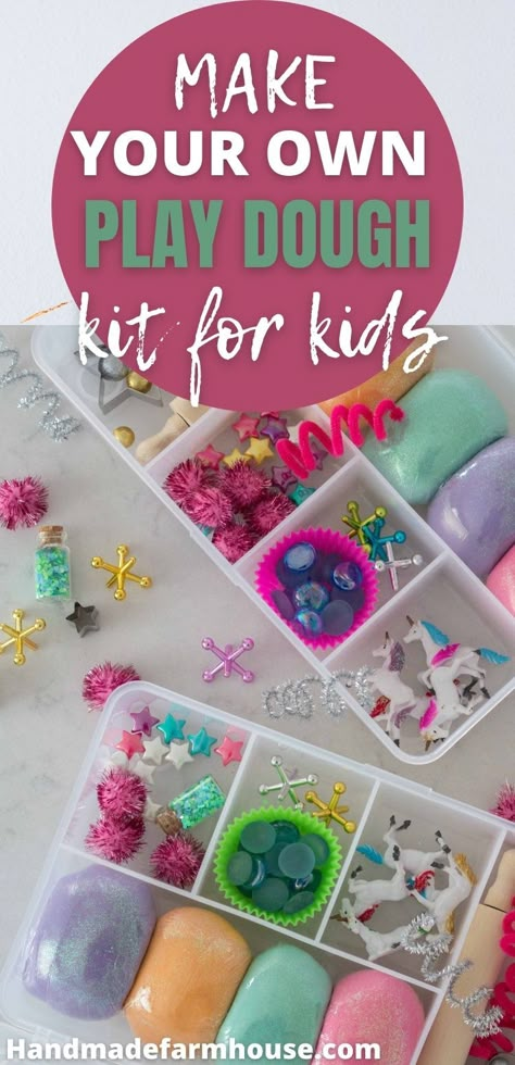 How To Store Homemade Playdough, Make Your Own Slime Kit, Storing Homemade Playdough, Sensory Play Dough Kits, Dinosaur Playdough Kit, Unicorn Playdough Kit, Diy Playdough Kit Party Favor, Diy Playdough Sensory Jar, Diy Play Doh Kit