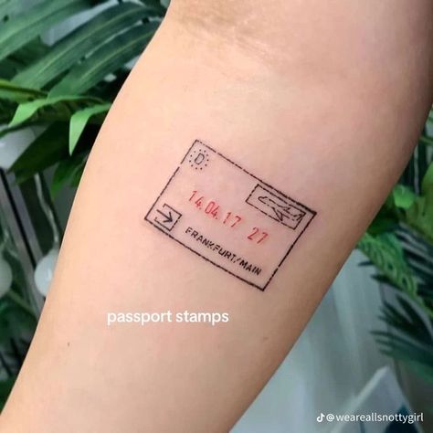 Minimalist London Tattoo, Travel Stamp Design, Location Pin Tattoo, London Postage Stamp Tattoo, Stamp Travel Tattoo, Small London Tattoo, Location Tattoo Ideas, London Stamp Tattoo, Prague Tattoo Ideas