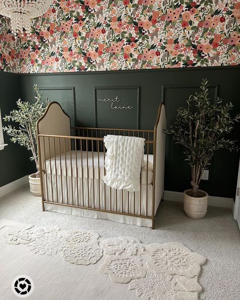 Dark Nursery, Eclectic Nursery, Girly Nursery, Baby Nursery Inspiration, Girl Nursery Themes, Baby Room Themes, Unique Nursery, Nursery Closet, Nursery Room Design