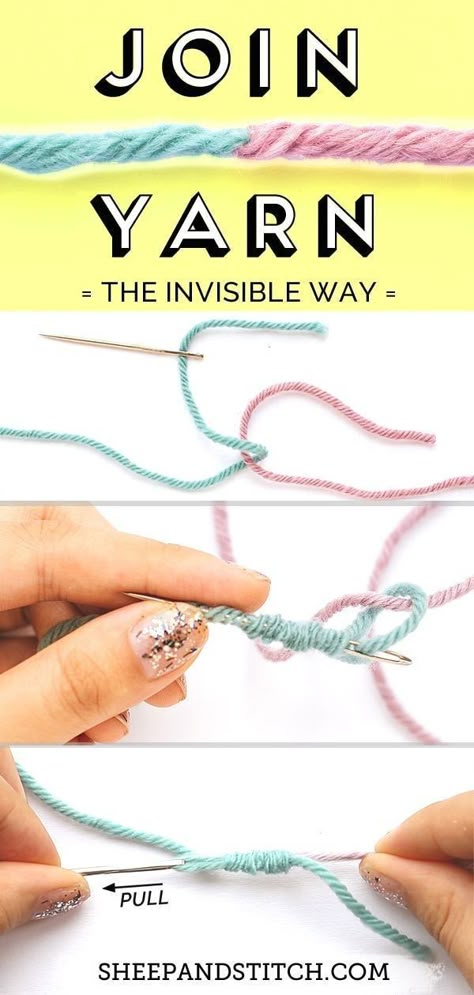 Ravelry Knitting Free, Join Yarn, Invisible Join, Joining Yarn, Knitting Hacks, Easy Knitting Projects, Knitting Blogs, Knitting Tutorials, Knitting Tips