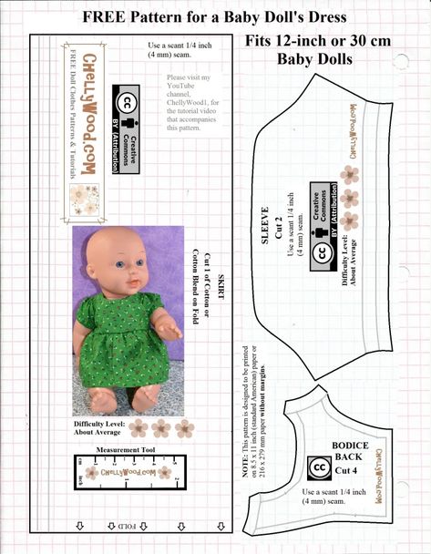 #PDFpattern Wednesday: Free 12 Inch #Doll Clothes #Patterns – Free, printable doll clothes sewing patterns for dolls of many shapes and sizes! 12 Inch Doll Clothes, Free Printable Sewing Patterns, Baby Doll Clothes Patterns, Doll Patterns Free, Doll Clothes Patterns Free, Baby Doll Pattern, Printable Sewing Patterns, Dolls Clothes Diy, Sewing Doll Clothes