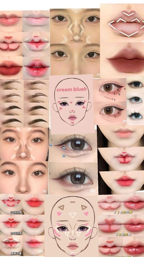 Korean Makeup Tips, Mekap Mata, Asian Makeup Tutorials, Simple Makeup Tips, Makeup Face Charts, Doll Eye Makeup, Beauty Makeup Tutorial, Makeup Artist Tips, Smink Inspiration