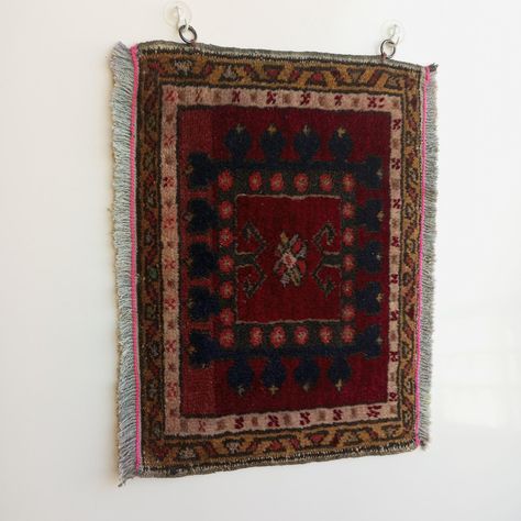 Turkish Ethnic Wall Hanging Tapestry Rug, Handknotted Anatolian Authentic Vintage Decor, Unique Boho Small Gift Carpet by DECORSRUG on Etsy Tapestry Rug, Wall Rug, Small Boho, Wall Accessories, Wall Hanging Tapestry, Hanging Tapestry, Small Gift, Tapestry Wall Hanging, Hanging Wall Decor