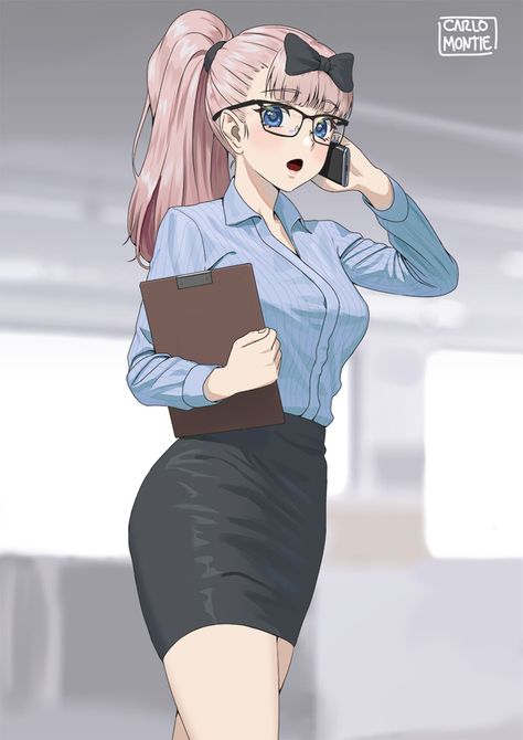 ArtStation - Secretary Fujiwara, Carlo Montie Kaguya Sama, Cartoon Girl Drawing, Love Is, Art Anime, Kawaii Girl, Anime Kawaii, An Anime, Anime Comics, Manga Girl