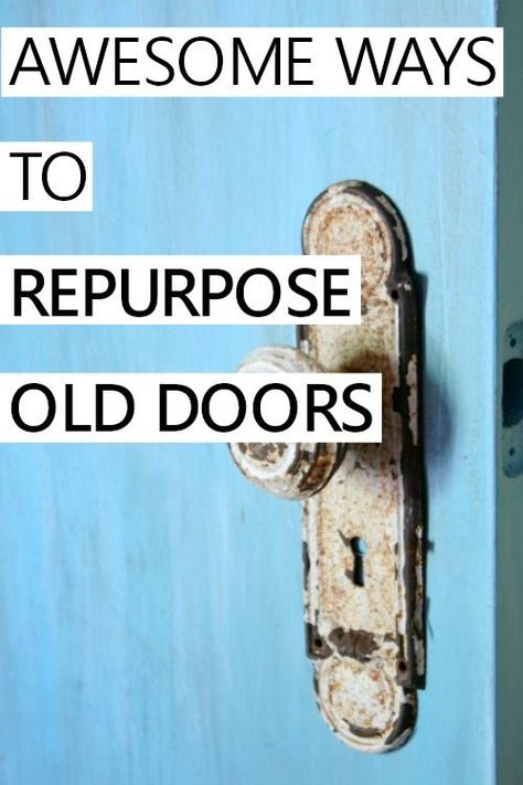 Recycle Old Doors Diy Projects Ideas, Wooden Door Repurposed, Repurposed Wooden Doors, Uses For Old Doors Projects, Old Door Shelf Ideas, Old Door Diy Projects, Old Door Projects Farmhouse Style, Recycled Doors Ideas, Old Doors Repurposed Ideas Vintage