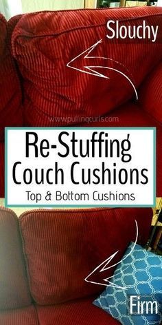 Fixing Saggy Couch Cushions, Sagging Couch Cushions, Diy Couch Cushions, Fix Sagging Couch, Couch Repair, Couch Makeover, Sofa Back Cushions, Diy Furniture Upholstery, Reupholster Chair Dining