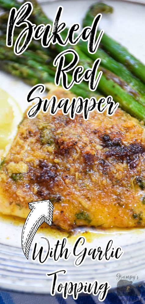 Healthy Red Fish Recipes, American Red Snapper Recipe, Red Fish Recipes Baked, Oven Baked Red Snapper Fillets, Keto Red Snapper Recipes, Baked Red Fish Recipes Ovens, Easy Snapper Fish Recipes, Red Snapper Ponchartrain, Healthy Red Snapper Recipes