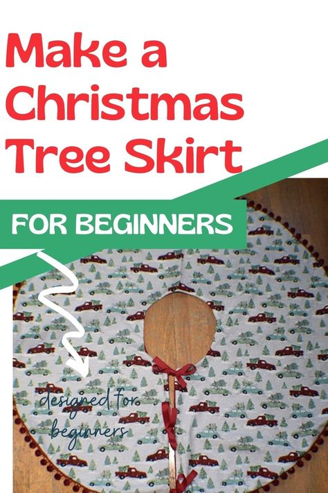 Christmas Tree Skirt Patterns, Small Christmas Tree Skirts, Crochet Christmas Tree Skirt, Diy Christmas Tree Skirt, Simple Sewing Tutorial, Homemade Christmas Tree, Christmas Tree Skirts Patterns, Tree Skirt Pattern, Crochet Christmas Tree