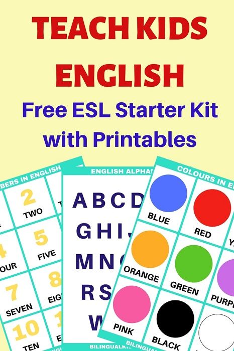 Teach Kids English – Your ESL Starter Kit with FREE Printable Materials Esl Elementary Worksheets, Preschool English Teaching, English Language Teaching Free Printable, Teaching English For Beginners, Esl For Preschoolers, Teaching English To Kids Kindergartens, How To Learn English For Beginners, Esl Preschool Activities, Beginners English Teaching Materials