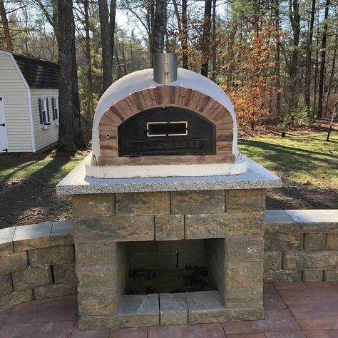 Is something missing from your outdoor kitchen? Let us help! Make cooking fun with one of our wood or gas fired ovens. Experience cooking all of your favorite meals while enjoying time outdoors. #outdoorcookingrocks #outdoordesignideas #outdoorliving #traditionalpizzaoven #outdoordesign #residentialarchitecture #cookinggoals #woodfiredoven #residentialconstruction #outdoorlivingideas #commercialpizzaoven #outdoorcooking #authenticpizzaovens #steak #seafood #PizzaLover #promotion #restau... Rustic Arch, High Heat Paint, Authentic Pizza, Brick Pizza Oven, Four A Pizza, Ceramic Baking Dish, Stone Facade, Wood Fired Pizza Oven, Pizza Oven Outdoor