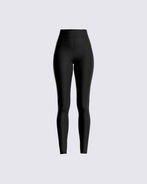 Black liquid leggings