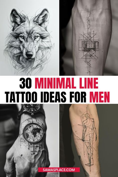 Minimal line tattoo ideas for men with simple and stylish designs. Line Tattoo Ideas For Men, Tattoo Ideas For Men Simple, Men Minimalist Tattoo, Minimal Line Tattoo, Small Tattoos For Men, Line Tattoo Ideas, Minimalist Tattoo Ideas, Line Tattoo, Tattoo Ideas For Men