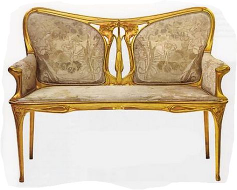 Sofa for the 1900 Paris exhibition- Georges de Feure, 1900, France Indian Sofa, Om Kalthoum, Louis Xvi Furniture, Twig Furniture, Interesting Interiors, Art Nouveau Furniture, Unique Sofas, Industrial Art, French House