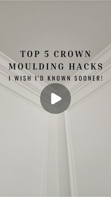 24K views · 1K likes | Mary Johanson | DIY Tutorials + Home Maintenance & Inspiration on Instagram: "✨️Crown Moulding...I don't know why I waited so long! I wish I had tried it sooner because it really elevates any space!  Here are some tips I've learned along the way:  5 - Make your mark 4 - Cut Crown Upside Down 🙃 3 - 2 measurements per cut (wall length and corner angle) 2 - Use a brad nail to help hold one end 1 - JUST DO IT   Remember...it's OK to make mistakes and even the pros had a first day on the job!   ❤️Follow for more!  #diytutorial #diyhomeimprovement #diyrenovation #crownmolding #molding #moulding #makersgonnamake #diyhacks #hacks #lifehacks #modernfarmhouse #modernvintage #fixerupperstyle #fixerupper #joannagaines" Coping Crown Molding, Corner Wall Trim Molding, Crown Moulding In Bathroom, Crown Moulding On Angled Ceiling, Moulding Before And After, Crown Molding Corner Cuts, Install Crown Molding Diy, How To Make Wall Moulding, Corner Moulding Ideas