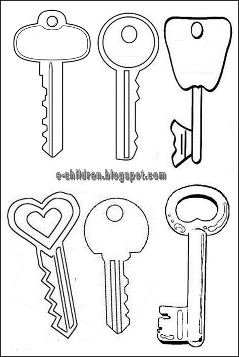 Key match page Key Craft Preschool, Key Template Free Printable, Key Template, Bible Crafts Sunday School, Key Crafts, Quiet Book Templates, Sunday School Crafts For Kids, Bible School Crafts, Alphabet Crafts