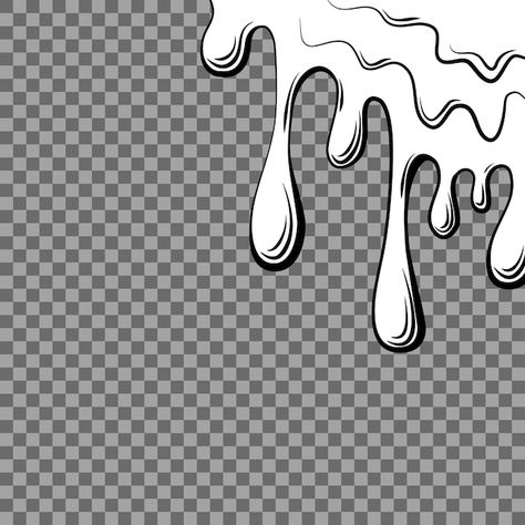 Dripping liquid outline on a transparent... | Premium Vector #Freepik #vector #slime #paint-dripping #dripping #blood-drip Dripping Clock Drawing, How To Draw Slime Dripping, How To Draw Dripping Liquid, Vector Illustration Background, Drip Art Drawing, Melting Artwork, Blood Dripping Drawing, Water Dripping Drawing, Cool Patterns To Paint