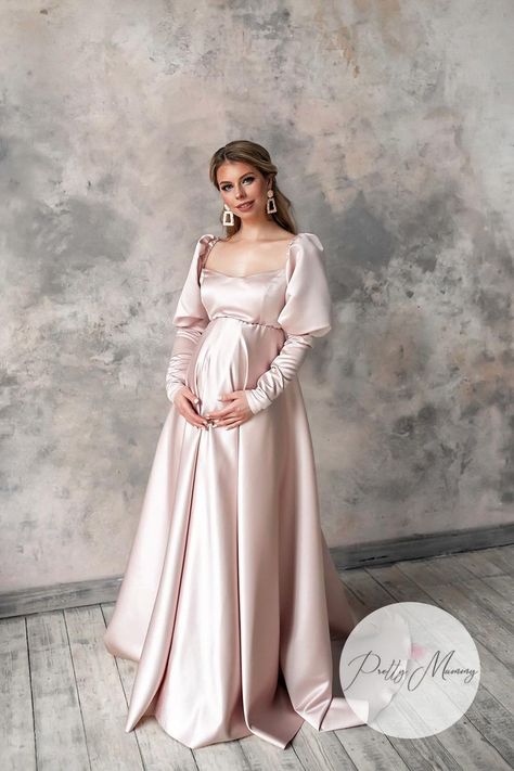 Maternity Gowns For Photoshoot, Vestidos Para Baby Shower, Maternity Photography Dress, Gaun Koktail, Maternity Evening, Maternity Dresses Photography, Cute Maternity Dresses, Maternity Long Dress, Dresses For Pregnant Women