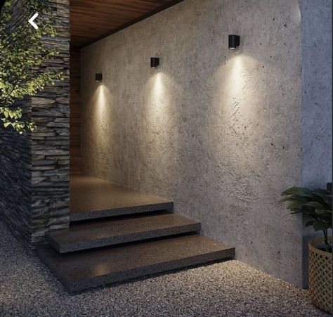 Led Studio, Modern Patio Design, Facade Lighting, House Arch Design, House Outside Design, Modern Patio, Light Architecture, Dream House Exterior, Stairs Design