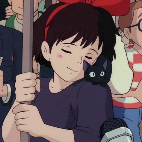 Aesthetic Kiki's Delivery Service, Ghibli Characters Icon, Studio Ghibli Pfps, Kiki's Delivery Service Icon, Kiki's Delivery Service Pfp, Kiki Icons, Kiki's Delivery Service Aesthetic, Kikis Delivery Service Icon, Kiki Aesthetic