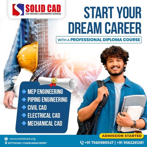 professional diploma courses Course Poster Design, Mep Engineering, Piping Engineering, Civil Engineering Courses, Engineering Poster, Healthcare Ads, Engineering Civil, College Poster, Admissions Poster