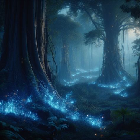 Fantasy Places Mystic, Fantasy Forest Aesthetic, Fantasy World Forest, Mystical Forest Aesthetic, Mystical Forest Art, Fey Realm, Glowing Forest, Fae Realm, Crystal Forest