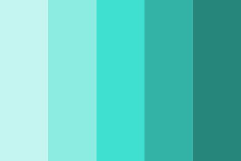 Tones of Turquoise | Color Palette | Paint Inspiration | Paint Colors | Paint Palette | Color | Design Inspiration Turquoise Color Scheme, Turquoise Color Palette, Color Design Inspiration, Colour Pallets, Color Schemes Colour Palettes, Blue Colour Palette, Color Balance, Color Palette Design, Paint Palette