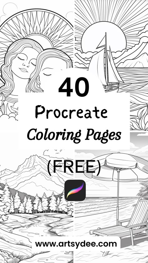 Procreate Coloring Pages, Procreate Coloring, Free Adult Coloring Printables, Procreate Ipad Tutorials, Adult Coloring Books Printables, Abstract Coloring Pages, Free Procreate, Free Adult Coloring Pages, Adult Coloring Book Pages