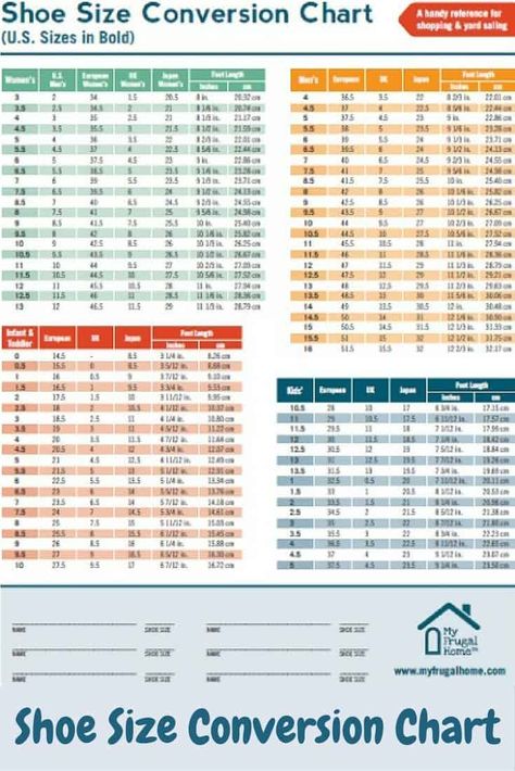 Printable Shoe Size Conversion Chart Kids Shoe Size Conversion Chart, Shoe Sizing Chart, Shoe Conversion Chart, Women Shoe Size Conversion Chart, Shoe Size Chart Women, Hat Measurement Chart, Shoe Size Conversion Chart, Business Tax Deductions, Fashion Terminology