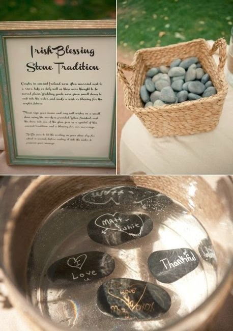 Tradition: Irish Blessing Stones - Wedding ceremony - Forum Weddingwire.ca Vows Outline, Irish Wedding Traditions, Wedding Ceremony Unity, Pagan Wedding, Wishing Stones, Unique Guest Book, Viking Wedding, Wedding Crashers, Sedona Wedding