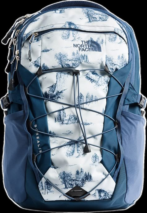 Northface Backpacks Borealis, Navy Blue North Face Backpack, Borealis Backpack Aesthetic, Teen Girl Backpacks, Preppy Backpack Essentials, The North Face Backpack Aesthetic, Backpack Inspo School, Backpack Necessities, Northface Backpacks Aesthetic