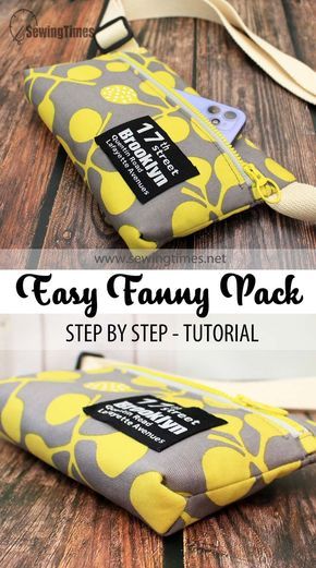 DIY EASY FANNY PACK | How to make a sling bag easily and conveniently [sewingtimes] Diy Fanny Pack Pattern Free, Fanny Pack Pattern Free, Diy Sling Bag Pattern, Sling Bag Pattern Free, Sew Stocking, Belt Bag Diy, Fanny Pack Sewing Pattern, Diy Sling Bag, Waist Bag Pattern