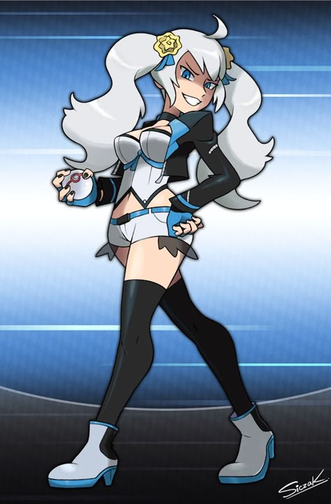 Pokemon Oc Trainer, Pokemon Character Design, Pokemon Outfits, Pokemon Trainer Oc, Clay Pokemon, Pokemon Ocs, Pokemon Conquest, Female Trainers, Pokemon Gym Leaders