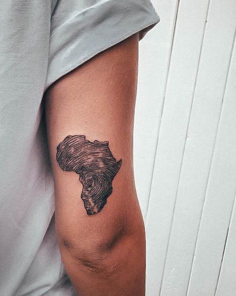 African Design Tattoo, Africa Tattoo Design, Africa Tattoos For Women, Africa Map Tattoo, South Africa Tattoo, African Warrior Tattoos, Africa Tattoo, Afro Tattoo, Africa Tattoos