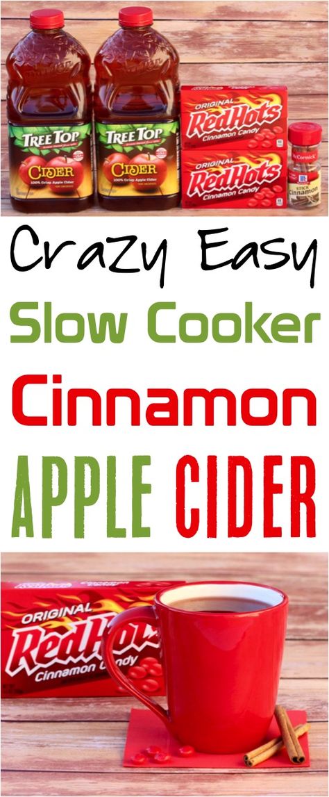 Are you ready to give your favorite nostalgic Fall cider a fun twist? You're going to LOVE this easy Slow Cooker Cinnamon Apple Cider Recipe! Thanksmas Ideas, Crockpot Beverages, Party Food Winter, Christmas Receipts, Nostalgic Fall, Hot Apple Cider Recipe, Bunco Food, Slow Cooker Apple Cider, Fall Cider