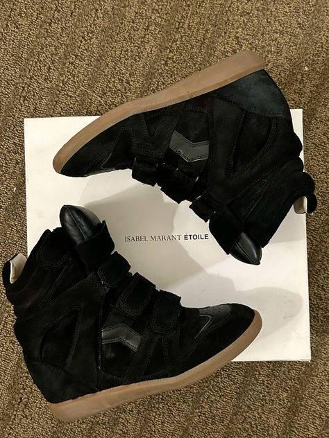 Black Isabel Marant Sneakers, Black Isabel Marant Sneakers Outfit, Isabel Marant Wedge Sneakers, Isabelle Marant Sneakers, Sneaker Wedges Outfit, Isabel Marant Sneakers Outfit, Isabel Marant Outfit, Grand Prix Party, Bella Hadid The Weeknd