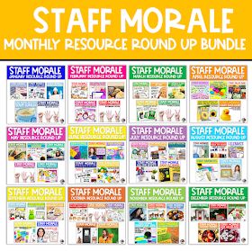 Taryn's Unique Learning: September Staff Morale Resources to Boost Motivation Teacher Morale Boosters Free Printables, April Staff Morale Booster, February Staff Morale Boosters, January Staff Morale Ideas, Faculty Meeting Games, School Morale Boosters, Staff Morale Booster Teachers, Teacher Morale Boosters Ideas, Morale Boosters At Work