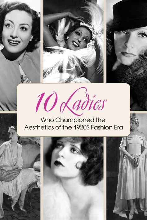 10 ladies who championed the aesthetics on the 1920s fashion era 1920s Film Aesthetic, 1920 Clothes Womens Fashion, Winter Flapper Outfit, Real 1920s Fashion, Authentic 1920s Fashion, 1920s Hollywood Fashion, 1920 Hollywood Glamour, 1920s Movie Stars, 1920s Women’s Fashion