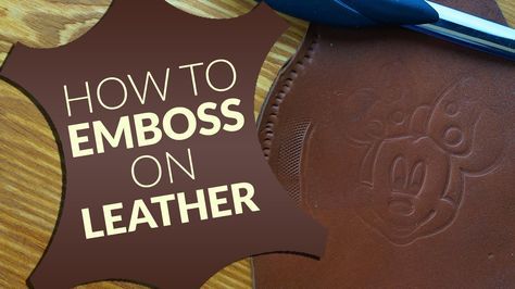 Leather Embossing Machine, Diy Leather Tooling, How To Emboss Leather Diy, Leather Freshies, Diy Leather Embossing, How To Emboss Leather, Diy Leather Stamp, Faux Leather Diy, Art Du Cuir