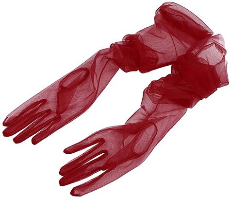 Amazon.com: Aislor Women's Long Tulle Gloves Sheer Wedding Bridal Gloves Elbow Length Opera Party Gloves Burgundy 70cm : Clothing, Shoes & Jewelry Polka Dot Gloves, Look Disco, Gloves Aesthetic, Fancy Gloves, Black Lace Gloves, Sheer Gloves, Tulle Gloves, Silk Gloves, Elbow Gloves