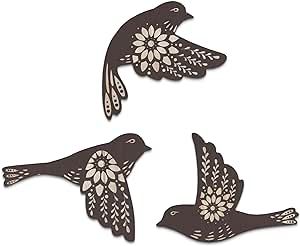 Putuo Decor 3pcs Hummingbird Wall Decor, Wood Flying Bird Wall Art, Black Bird Decor For Home, Bird Decorations For The Home, Gothic Bedroom Decor For Farmhouse Animal Wall Stickers For Bird Lover Folk Art Crow, Vintage Gothic Home Decor, Hummingbird Decor, Gothic Bedroom Decor, Animal Wall Stickers, Vintage Hummingbird, Gothic Decor Bedroom, Rustic Wood Decor, Gothic Bedroom