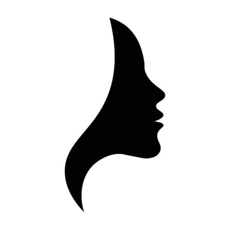 Vector black beautiful woman face logo i... | Premium Vector #Freepik #vector #lady #hair #hair-silhouette #beauty Face Logo Illustration, Woman Icon Logo, Woman Face Logo, Face Logo Design, Hair Silhouette, Fashion Logo Design Inspiration, Side View Of Face, Women Icon, Beautiful Woman Face